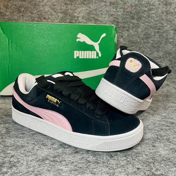 Puma Shoes - Puma Suede XL Sneakers Womens 9 Black Pink Low Top Skater Retro Y2K Streetwear